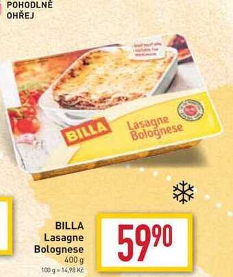 Billa Billa lasagne bolognese 400 g nabídka