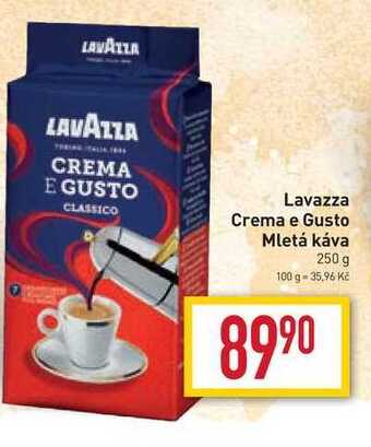 Billa Lavazza crema e gusto mletá káva 250 g nabídka