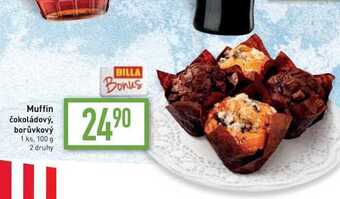 Billa Muffin čokoládový, borůvkový 1 ks, 100 g nabídka