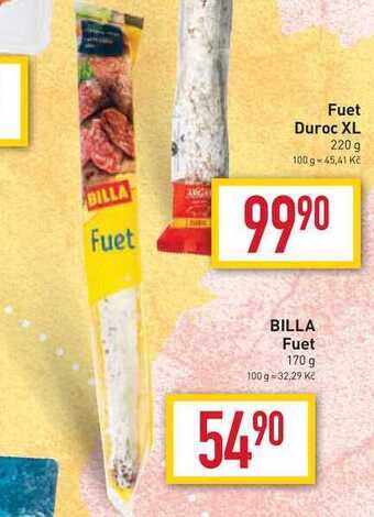 Billa Billa fuet 170 g nabídka