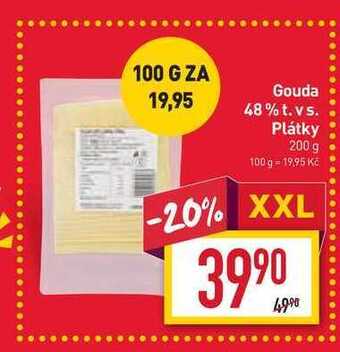 Billa Gouda 48% t. vs. plátky 200 g nabídka