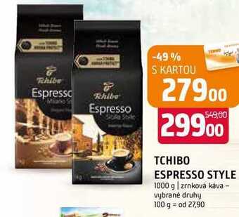 Terno Tchibo espresso style 1000 g nabídka