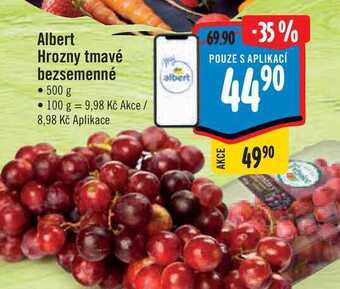 Albert Albert hrozny tmavé bezsemenné • 500 g nabídka