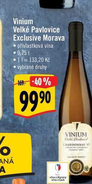 Albert Vinium velké pavlovice exclusive morava 0,75 l nabídka