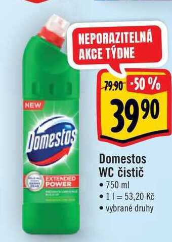 Albert Domestos wc čistič • 750 ml nabídka