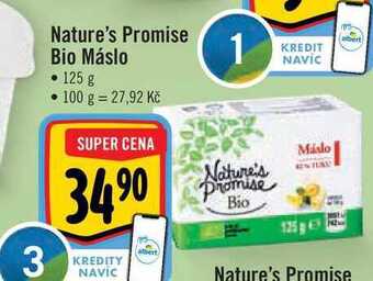 Albert Nature's promise bio máslo • 125 g nabídka