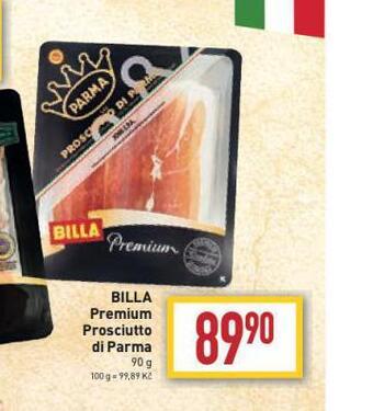 Billa Billa premium prosciutto di parma nabídka