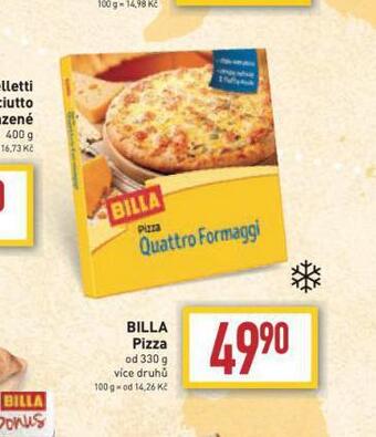 Billa Billa pizza nabídka