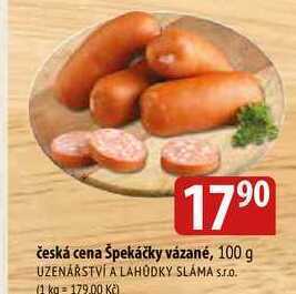 Bala Česká cena špekáčky vázané, 100 g nabídka