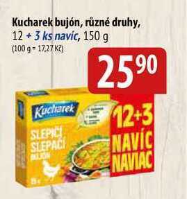 Bala Kucharek bujón, různé druhy, 12 + 3 ks navíc, 150 g nabídka