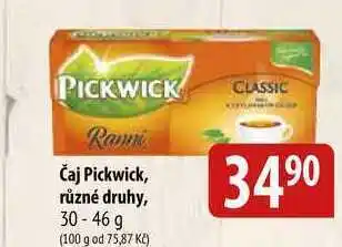 Čaj pickwick, různé druhy, 30-46 g