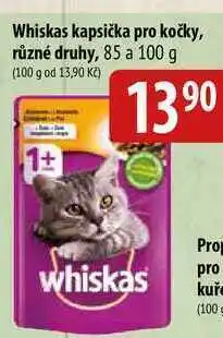 Whiskas kapsička pro kočky, různé druhy, 85 a 100 g