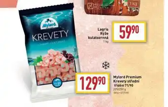Billa Mylord premium krevety střední 71/90 nabídka