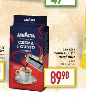 Billa Lavazza crema e gusto mletá káva nabídka