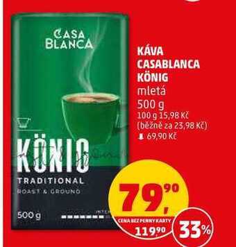 Penny Market Káva casablanca könig mletá, 500 g nabídka