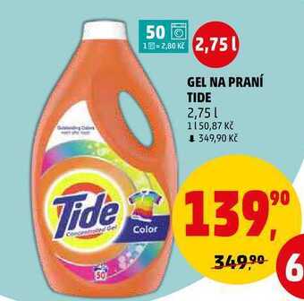 Penny Market Gel na praní tide, 2,75 l nabídka