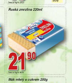 Hruška Ruská zmrzlina nabídka