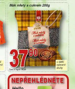 Hruška Mák mletý s cukrem nabídka