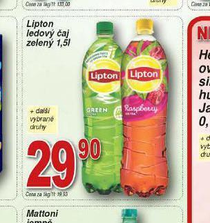Hruška Lipton ledový čaj zelený nabídka