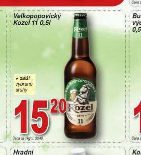 Hruška Pivo velkopopovický kozel 11 nabídka