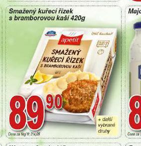 Hruška Smažený kuřecí řízek s bramborovou kaší nabídka