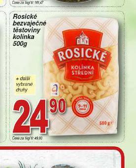 Hruška Rosické bezvaječné těstoviny kolínka nabídka