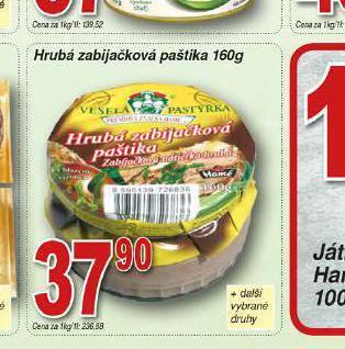 Hruška Hrubá zabijačková paštika nabídka