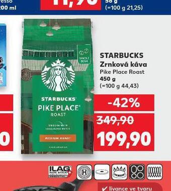Kaufland Starbucks zrnková káva nabídka