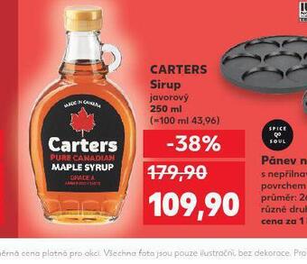 Kaufland Carters sirup nabídka