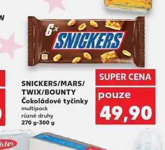 Kaufland Tyčinka snickers, twix, bounty nabídka