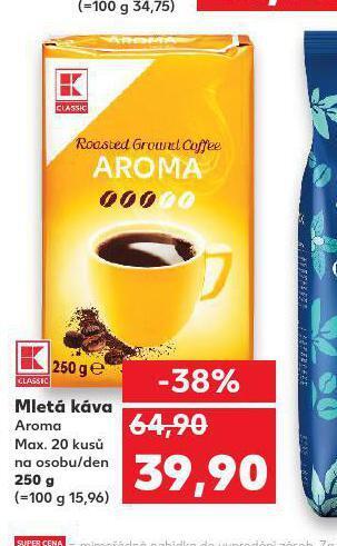 Kaufland Mletá káva aroma nabídka