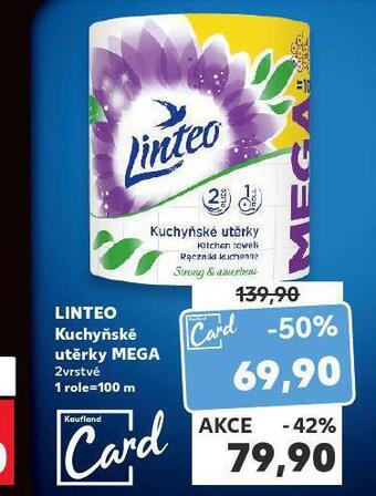 Kaufland Linteo kuchyňské utěrky nabídka