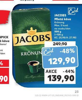 Kaufland Jacobs mletá káva nabídka