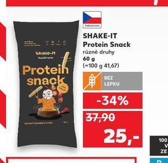 Kaufland Shake-it protein snack nabídka