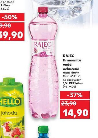 Kaufland Rajec ochucená voda nabídka