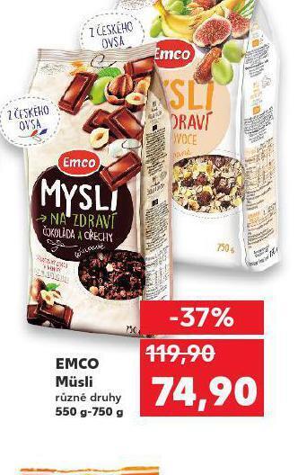 Kaufland Emco müsli nabídka