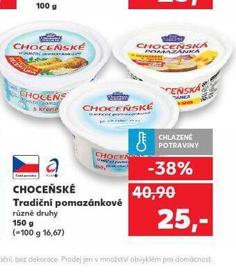 Kaufland Choceňské tradiční pomazánkové nabídka