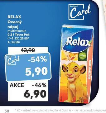 Kaufland Relax ovocný nápoj nabídka