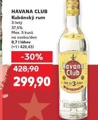 Kaufland Havana club kubánský rum nabídka