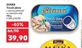 Giana tresčí játra