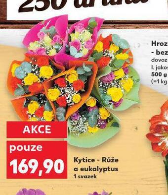 Kaufland Kytice růže a eukalyptus nabídka