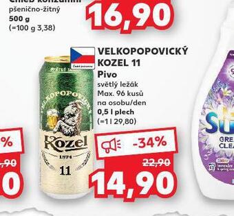 Kaufland Pivo velkopopovický kozel 11 nabídka