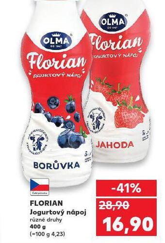 Kaufland Florian jogurtový nápoj nabídka