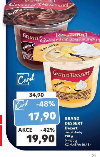 Kaufland Grand dessert dezert nabídka