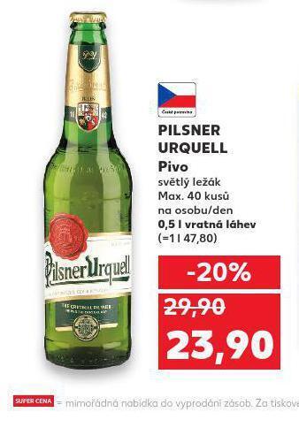 Kaufland Pivo pilsner urquell nabídka