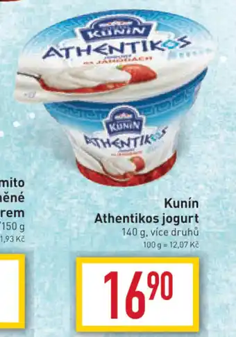 Billa Kunin Athentikos jogurt 140g, vice druhů nabídka
