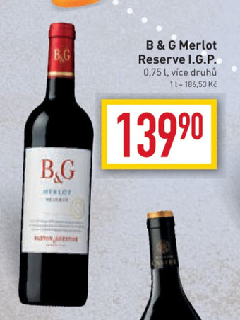 Billa B&G Merlot Reserve I.G.P nabídka