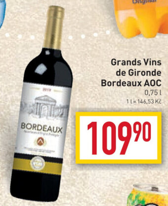 Billa Grands Vins de Gironde Bordeaux AOC 0,75l nabídka