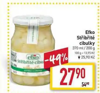 Billa Efko stříbřité cibulky 370 ml/200 g nabídka
