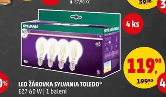 Penny Market Led žárovka sylvania toledo e27 60 w, 4 ks nabídka